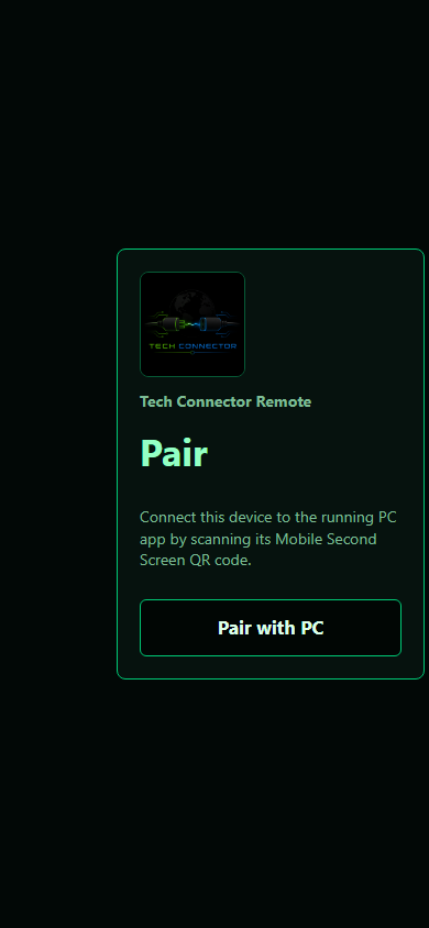 Tech Connector Mobile App Pairing Interface